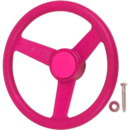 Swing Set Stuff Inc. Steering Wheel (Pink) with SSS Logo Sticker