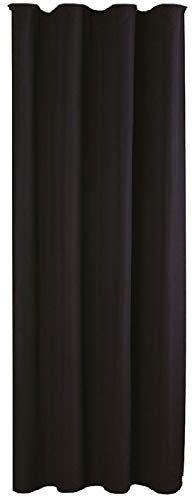 Bestlivings Vorhang Blickdicht Aber Lichtdurchlässig (140x245cm / 1 Stück) Gardine Uni (Schwarz) mit Kräuselband/Universalband, Dekoschal für Fenster, Balkon - Dekorativer Gardinenschal