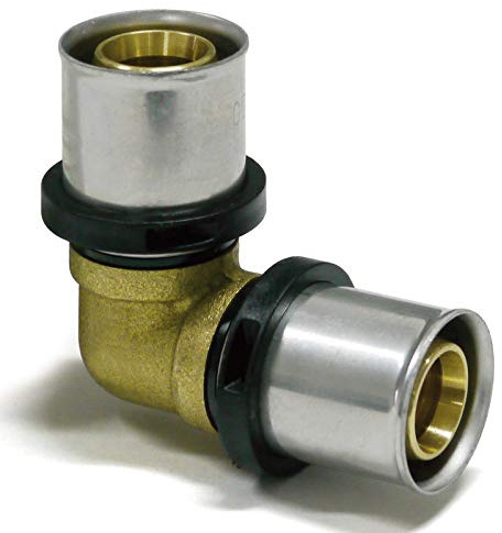 Pipetec Pressfitting, Press-Winkel 90° 26x3 PFW2626, DVGW, TH Profil, Pressfitting 26 x 3