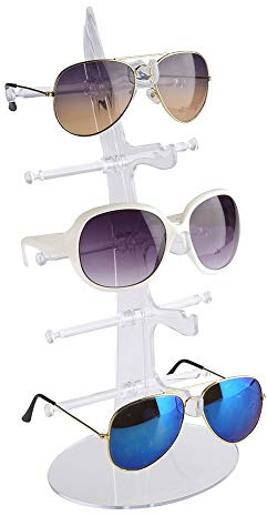 Semme 5 Schichten Sonnenbrille Aufbewahrung Rack Halter, Kunststoff Brillenständer Sonnenbrillenhalter Brillengestell Zur Aufbewahrung und Präsentation (02#)