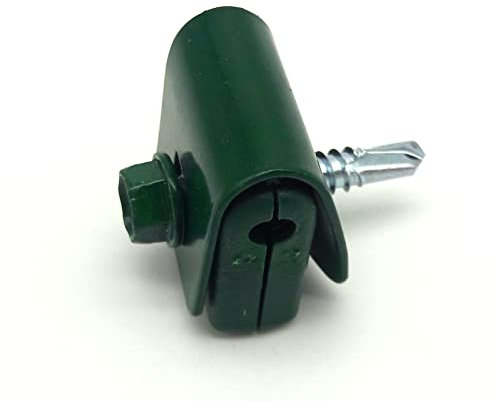 Spanndraht Maschendraht Zaun Spanndrahthalter Pfosten Geflecht Zubehör 20x grün