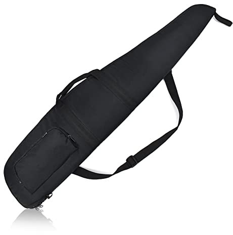 AUMTISC Gewehrtasche Airsoft Waffentasche Luftgewehr Tasche Gewehrkoffer Futteral Langwaffen FürPistole Und Gewehr,Die Jagd Schießen Polsterung Gun Bag 132/122/112 (Black, 122 Zentimeter)