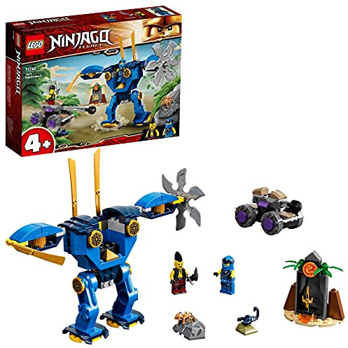 LEGO 71740 NINJAGO Legacy Jay’s Electro Mech Toy, Action Figure for Toddlers 4 + Years Old Kids, with Spider & Ninja Car