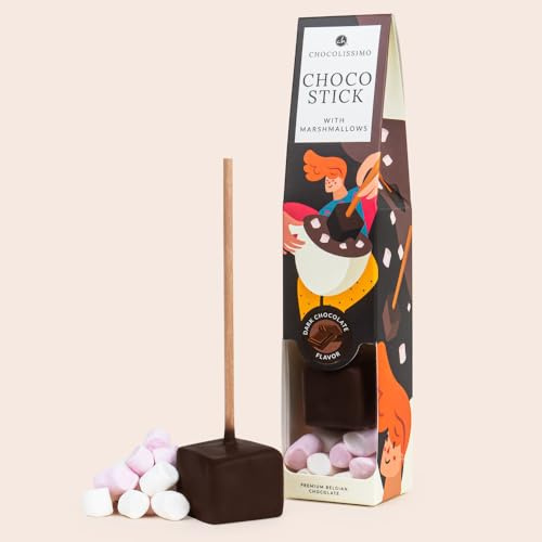 CHOCOLISSIMO - Weihnachtsschokolade - Trinkschokolade am Stiel, Heiße Schokolade Zartbitter - Schokolade Geschenk Nikolaus | Sehr Schokoladig ChocoStick