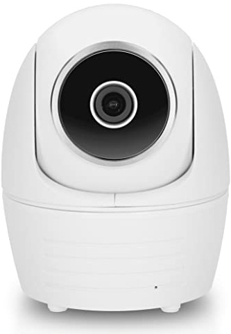 Alecto DVC166IP - Telecamera di sorveglianza WLAN, telecamera IP, girevole e inclinabile, a infrarossi, LAN, Micro SD, colore: Bianco