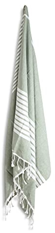 Sagaform Ella Hamam - Asciugamano in cotone, verde, 90 x 170 cm, 4 pezzi