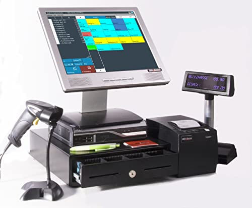 15 Touchscreen Kassensystem für Handel (Supermarkt, Laden oder Kiosk) voll komplett, Handel-Kasse, Scanner-Kasse