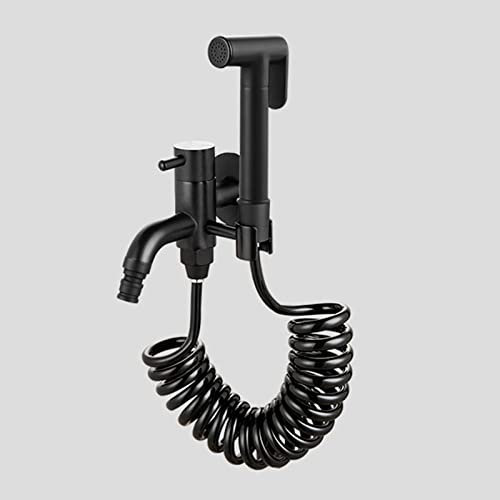 Hand-Bidet-Sprühgerät, Einhand-Doppelfunktion, Einzel-Kaltwasserhahn, Wandmontage, WC, Bidet-Duschbrause für Badezimmer, Federschlauch, B