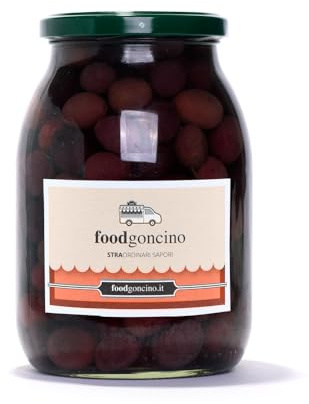 Olive nere Itrana in salamoia per antipasti e aperitivi - 950 g - Foodgoncino