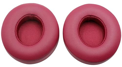 Replacement Ear Pads Compatible with Beats by Dre Solo3/Solo2 Wired/Wireless A1796/B0534 Headphones Ear Pads (Deep Brick red)