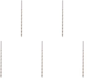 Garosa 5 Stück 5 Mm HSS-Spiralbohrer, Extra 200 Mm, Gerader Schaft, Spiralbohrer für Block, Mauerwerk, Beton, Holz, Aluminium, Kunststoff mit Tief Geschnittener Spirale