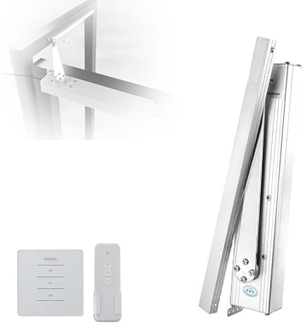 Apriporta Elettrico Automatico, Apriporta con Braccio Oscillante Articolato, Driver per Finestra Verso L'esterno, Apertura Verso L'interno, Chiusura/Apertura della Finestra con Telecomando 1PC