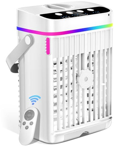 Mobile Air Conditioner, Mini Portable Air Conditioner Mobile Air Conditioner, No Evacuation, 4 in 1 Mobile Cooler Fan with 3 Speeds for Home, Office, Travel