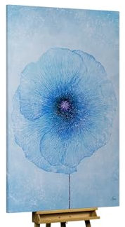 KunstLoft Ölgemälde 'Blue Galaxy' 120x180cm | Original Handgemalte Gemälde | Modern | Blau und Weiß | Leinwand-Bild Ölgemälde einteilig groß | Modernes Kunst Ölbild