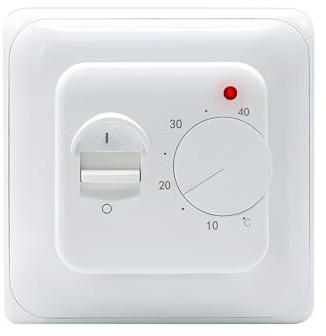 WARMON Temperaturregler, Thermostat TS25 analog weiß für elektrische Fußbodenheizung