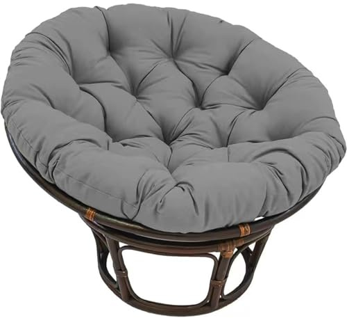 FYCYGG Large Round Cushion for Papasan Chair, Thick Cushion for Hanging Chair: for Outdoor Garden, Balcony and Living Room(Dark gray,130cmx130cm)
