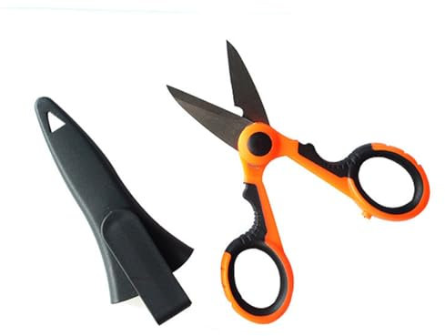 Illkjasfc Tijeras de pesca de acero inoxidable para línea trenzada, multifuncional, portátil, herramienta esencial