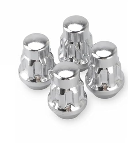NUOSDEX Compatibile con C&evrolet per Il 2000-2013 4 Pezzi 12x1.5mm Lega di Bloccaggio Ruota Dadi Bulloni Conici con Chiave Auto da Corsa Bloccaggio Ruota Dadi Bulloni Auto Ruota Bulloni