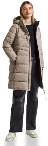 Street One Damen 2005318 Lange Steppjacke, Smooth Champagne, 38