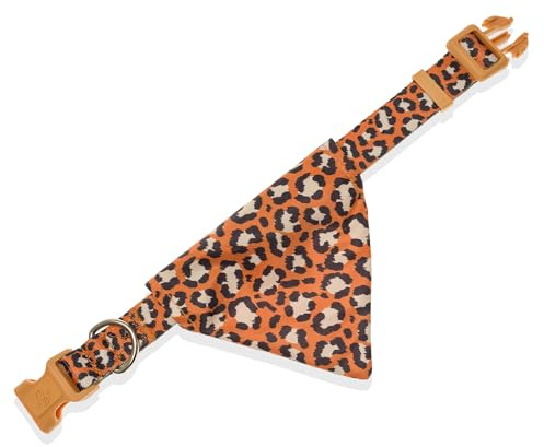 Bandit - Bandana pour Chien - Taille M - Jungle Chic - Tour de Cou 30–38 cm - Attache pour Laisse intégrée - Foulard en Nylon résistant et Doux - Confortable, Durable et Lavable en Machine