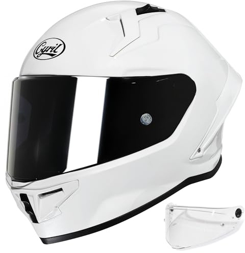 Motorradhelm Integralhelme für Erwachsene, ECE 22.06-zertifizierter | Vollvisierhelm für Erwachsene mit getöntem und klarem Visier, ECE-zertifizierter Motorradhelm für Männer und Frauen