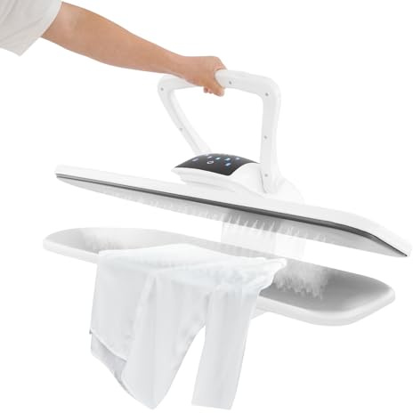 Intelligente Dampfbügelpresse 2200W Professionelle Dampfbügeleisen Dampfpresse mit Berührungsempfindliche LCD-Display Dampfbügelpressensysteme, Bügelmaschine für Schlafzimmern (Weiß)