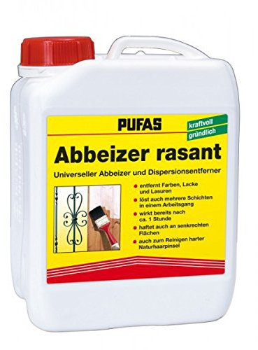 Pufas Abbeizer RASANT 2,5L - universeller Abbeizer Farben Lacke Lasuren und reinigen von harten Pinseln