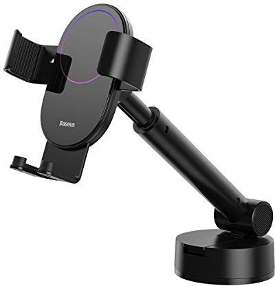 Baseus Simplism Gravity, Auto/Auto-Handyhalterung in Schwarz - Lila, 360 Grad drehbar, passend für alle Geräte, (Oben Typ Torpido)