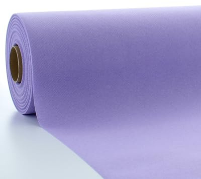 Sovie HORECA Linclass Airlaid Tischdeckenrolle Lila - Tischdecke 118cm x 25m - Einfarbige Papiertischdecke Rolle - Ideal für Party & Hochzeit