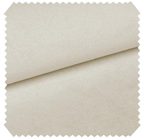 novely® PASSAU - Samtig Weicher Chenille-Möbelstoff - Robuster Polsterstoff - Pflegeleichte Meterware 1lfm | Farbe: 01 Creme
