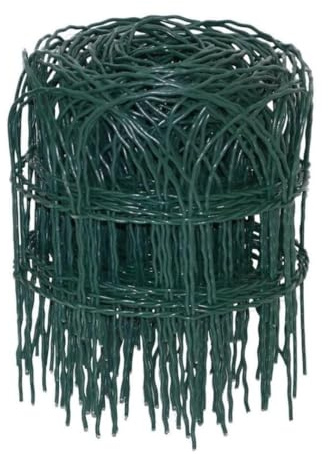 Garden Mile 5x0.6m Green PVC Coated Chicken Wire Mesh Roll 25mm Hexagonal Holes Galvanised Steel Garden Fencing with 100 Cable Ties & U-Nails (10m x 40cm Round, Green)