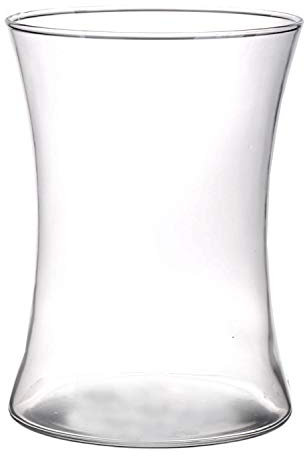 INNA-Glas Florero Liz Air de Cristal, Transparente, 19cm, Ø14cm - Jarrón Decorativo - Jarrón para Flores