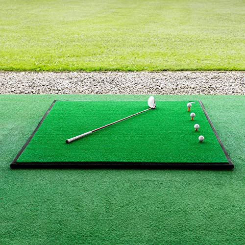 FORB Golf Driving Range Matte | 15mm Golf Kunstrasen – optionaler Gummiunterlage (Matte + Golfballschale)