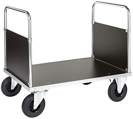 Plattformwagen mit 2 Stirnwänden 1.200 x 800 x 900 mm, Traglast: 500 kg, verzinkt