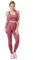 Jamron Donna Set di Abbigliamento Yoga Reggiseno Sportivo+Leggings 2 Pezzi Tuta Sportiva Palestra Fitness Activewear Rosa SN071202 XL