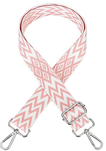 Verstellbarer Schultergurt Taschengurt Breit Schulterriemen Umhängegurt Herren Taschenriemen Damen Zubehör Tragegurt Längenverstellbarer für Schultertasche Tragetaschen und Handtaschen,B Silver Clasp