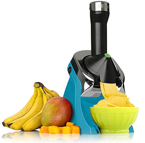 Yonanas 988TL Deluxe Vegan Non-Dairy Frozen Fruit Soft Serve Dessert Maker, BPA Free, Includes 75 Recipes, 200 Watts, Teal
