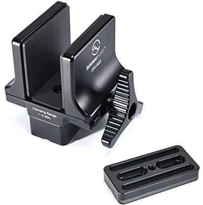 SUNWAYFOTO SM-86B Repose-fusils de chasse pour trépied de chasse Support de selle de tir sur adaptateur de pince Arca Swiss Noir
