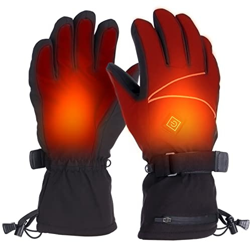 JIANNI Heated Gloves Winter Warm Touchscreen Ski Gloves for Men Women Electric Heating Gloves Hand Warmers for Outdoor Climbing Hiking Skiing Cycling