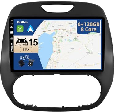 JOYX - 8-Core, 6G+128G - Android 15 IPS Autoradio Pour Renault Kaptur Captur (2014-2019) - Sans fil Carplay + Android Auto - LED Caméra + MIC - 2 Din 9 Pouce - DSP Dab Volant WLAN 360-Caméra Fast-boot