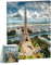 PieceRelax Canvas Wall Art Puzzles for Adults - Henry Do - Aerial Photography - Eiffel Tower, Paris Unique Gift & Home Décor with Plastic Jigsaw Puzzle Artwork for Living Room Bedroom [HN1310]