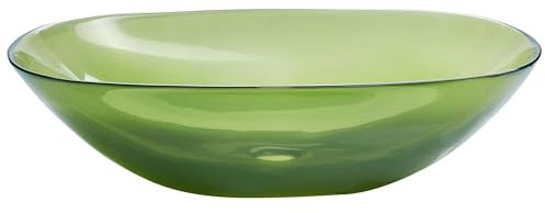 Aufsatzwaschbecken Mineralwerkstoff grün oval 54 x 36 cm mit Stöpsel Moengo