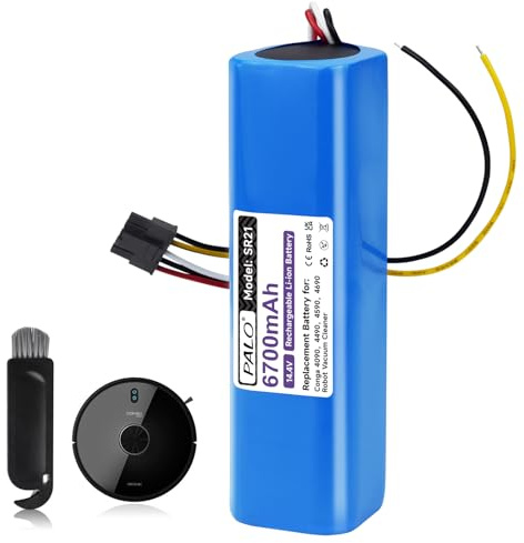 Palogreen 6700mAh Batería De Repuesto de Compatible con CECOTEC Conga 4690 Ultra, 4690, 4590, 4490, 4090, Batería de Ion de Litio Robot Aspirador