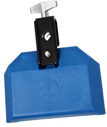 Kuhglocke für Schlagzeug 6 Zoll Blaues Pvc Schlaginstrument | Drum Bausatz als Zubehör, Lauter Voller Klang, Geeignet für Anfänger und Schüler
