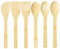 MeoZynxadril 6 Pièces Ustensiles de Cuisine en Bambou - Spatule, Cuillère en Bois - Ensemble pour la Cuisine