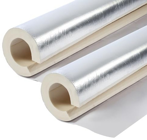 Schaumstoff-Rohrisolierung ID 22-114.0mm Isolierung Heizungsrohre für Den Außenbereich, 1M Selbstklebendes Frostschutz Schlauch für Klimaanlage Solar Wasserrohr 15/30mm TK(48.0mm x 15mm x 1m)