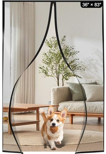 Zanzariera Magnetica Senza Trapano, Protezione Insetti con Fibra di Vetro e Magneti Forti, Tenda Antimosche Autochiudente per Porte Balcone, Patio e Salotto 90 * 210