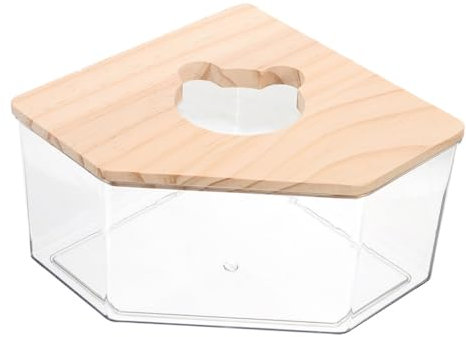 Generisch Transparente Hamster Sandbad Box aus Acryl Kleines Sandbadehaus für Hamster Mäuse Chinchillas Hygienischer Sandbad Behälter für Kleintiere im Käfig Pflegeleicht und Vielseitig