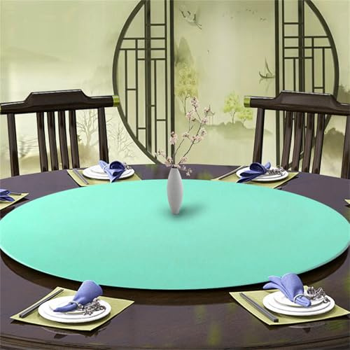 Highdi Elastische Tischdecke Rund Abwaschbar, Cocktail Spanntischdecke Rund Gartentischdecke Outdoor Round Tischdecke mit Gummizug für Esszimmer, Küche und Picknick (160cm,Grün)