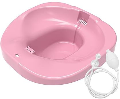 KHYTEBV Sitzbad für Toilettensitz, Sitzbad für Hämorrhoiden, Sitzbadbecken für Toilette, Hämorrhoiden-Sitzbad über der Toilette zum Einweichen durch Sitz für